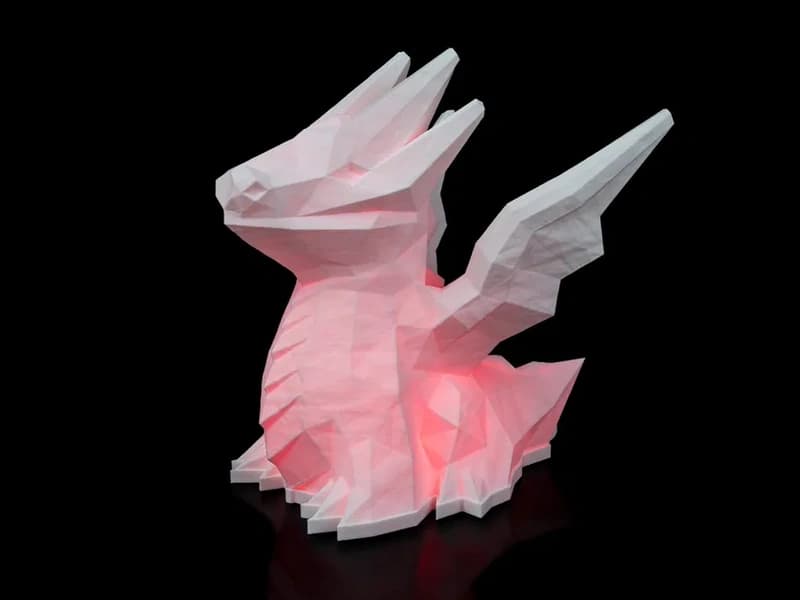 Low Poly Dragon Lamp